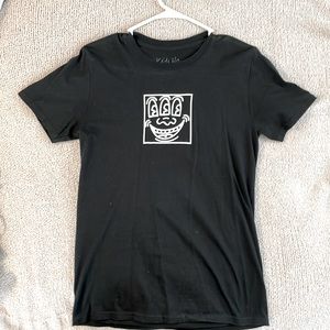 Black Kieth Haring graphic tee size small